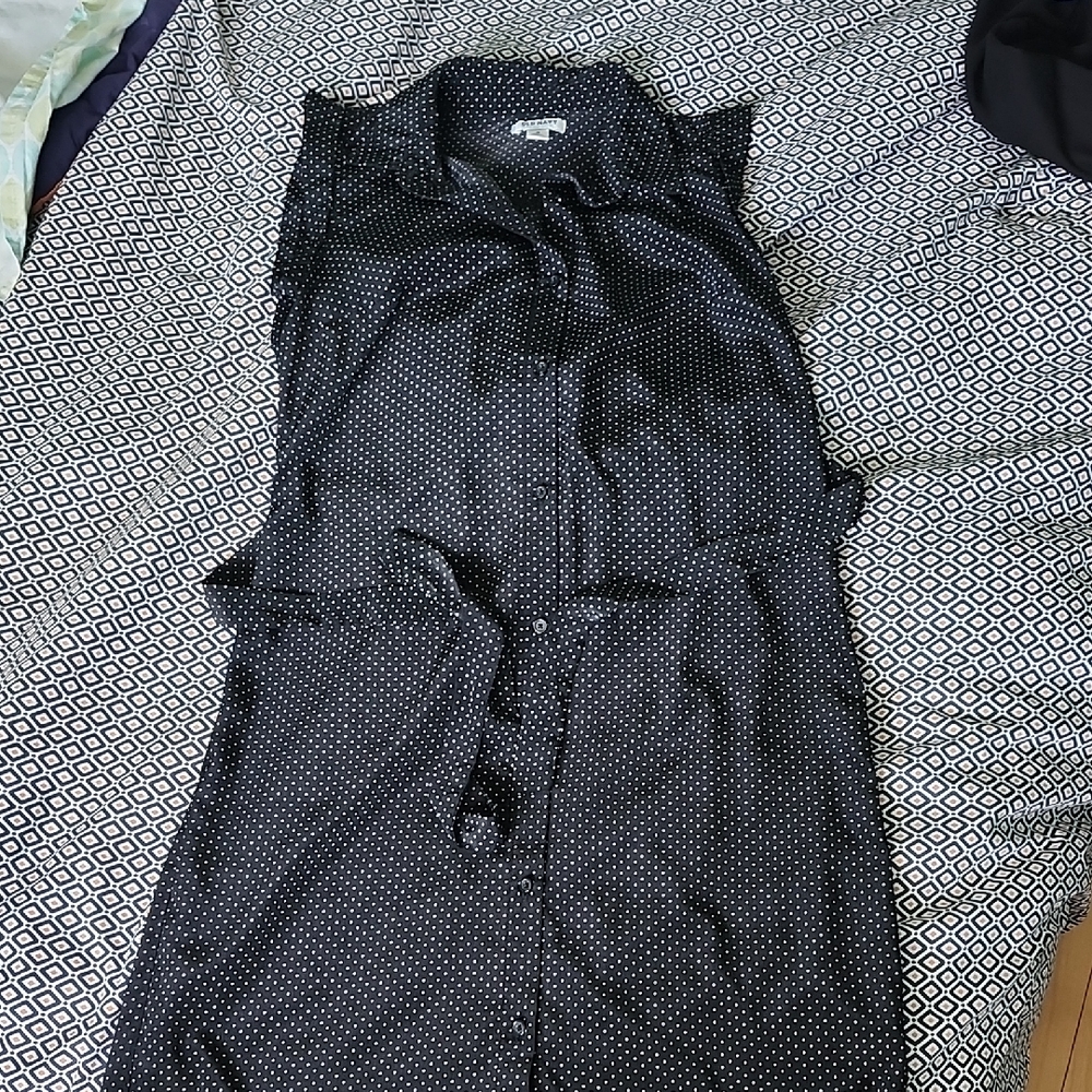 Old Navy Black and White Polka Dot Dress
